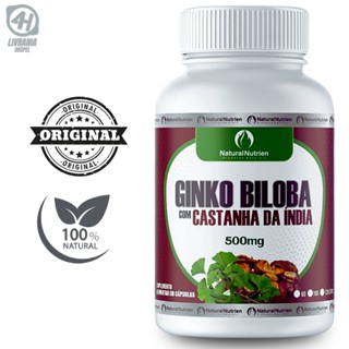 Ginkgo Biloba com Castanha, 500mg | 100 Cápsulas.