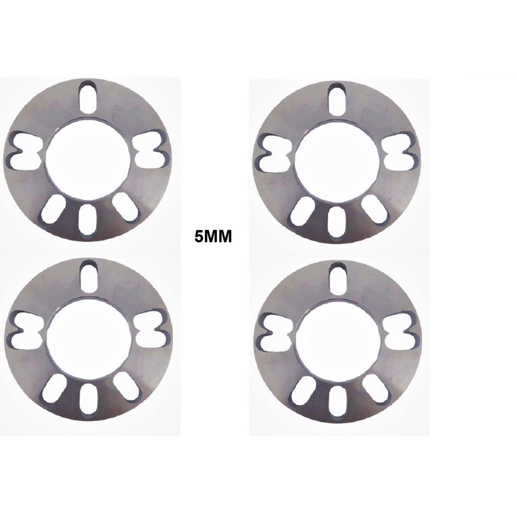 4 Espaçadores De Roda Universal 4 E 5 Furos (5mm)  Até 5x120