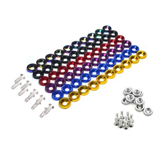 Kit 10 Peças Parafusos E Arruelas Anodizadas Jdm Fender Washers Motor M6X20MM Tunmimg Tuning De Motor Visual Esportivo rebaixado