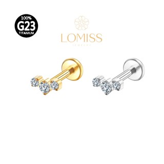 Piercing Labret Helix Tragus Conch Boca-Medusa Titânio G23 Pvd Trio Zircônia Lomiss piercing em Oferta na Shopee