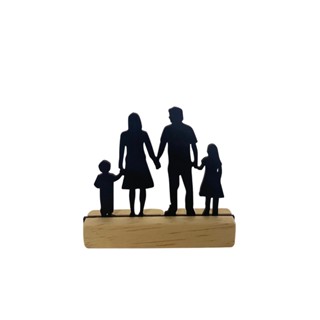 Enfeite de Mesa - Silhueta Família - Decoração