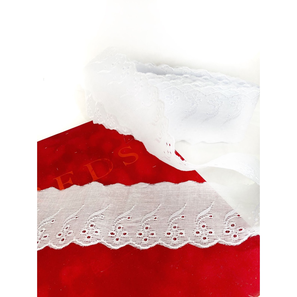 Bordado Inglês Lese CTB-146 7.5 Cm  - Rolo C/13.7 Metros em Oferta na Shopee