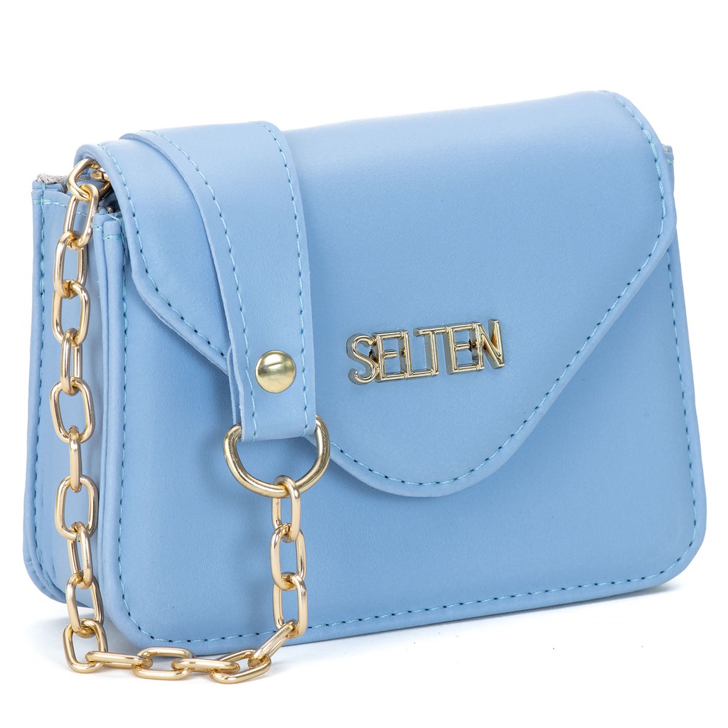 Bolsinha Transversal Feminina Mini Bolsa com Alça de Corrente Festa
