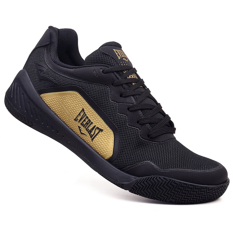 Tênis Everlast Range Masculino Crossfit Treino Preto Dourado Original