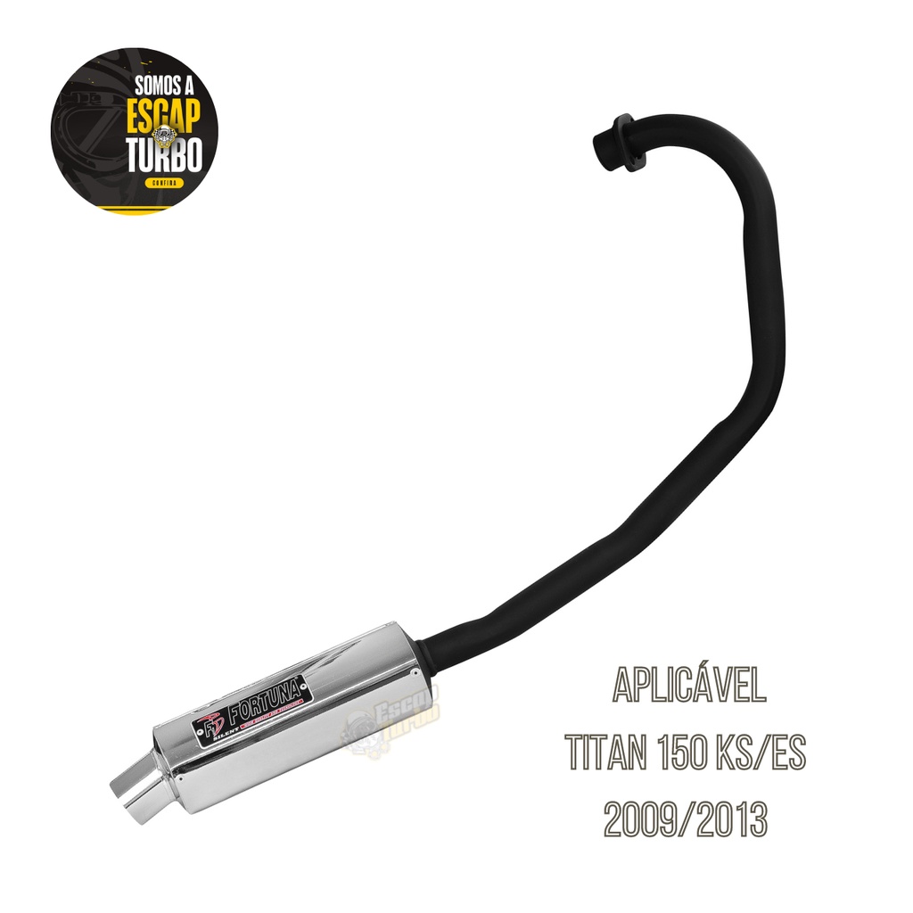 Escapamento Titan/ Fan 150 Ks/ Es/ 09/13 Mini Turbo Fortuna