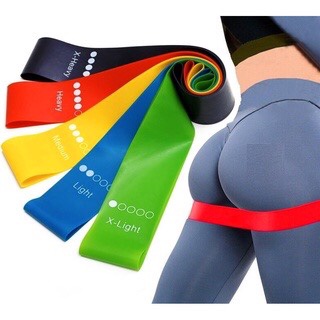 Kit 5 Faixas Elásticas Para Exercícios Multifuncional Yoga Fisioterapia e Treino/Kit 5 Faixas Mini Band Exercícios Multifuncional Yoga Fisioterapia e Treino