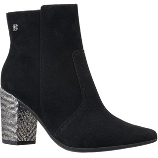 Bota Feminina Glam Bico Fino Salto Alto Brilho Glíter Tela Gigil
