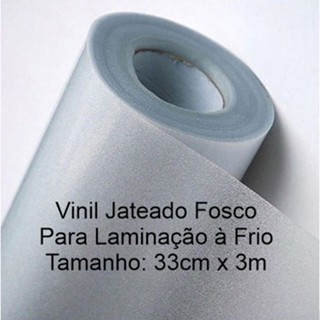 Vinil Adesivo Jateado Fosco Para Laminação A Frio Rolo 33cmx3m