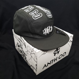 Boné 5 Five Panel Preto Fitão Logo Pichação Grafite Anth.CO Preto Masculino impermeável Linha Premium