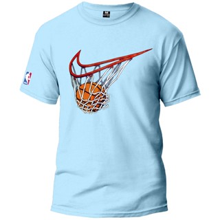 Camisa Masculina de Basquete Logo Grande N.K Masculina 100% Algodão Manga Curta