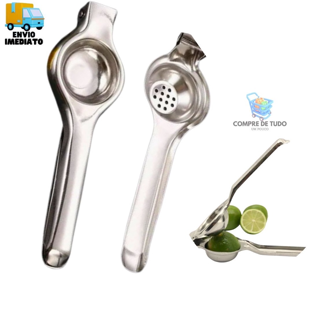 Espremedor Amassador de Limão Laranja Resistente Aço Inox Maciço Cozinha Limonada Manual