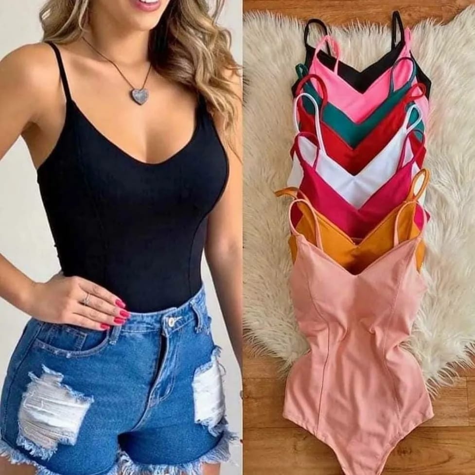 Body Feminino Body de Alcinha Bojo Bodi regata alcinha feminina liso top qualidade Moda Suplex
