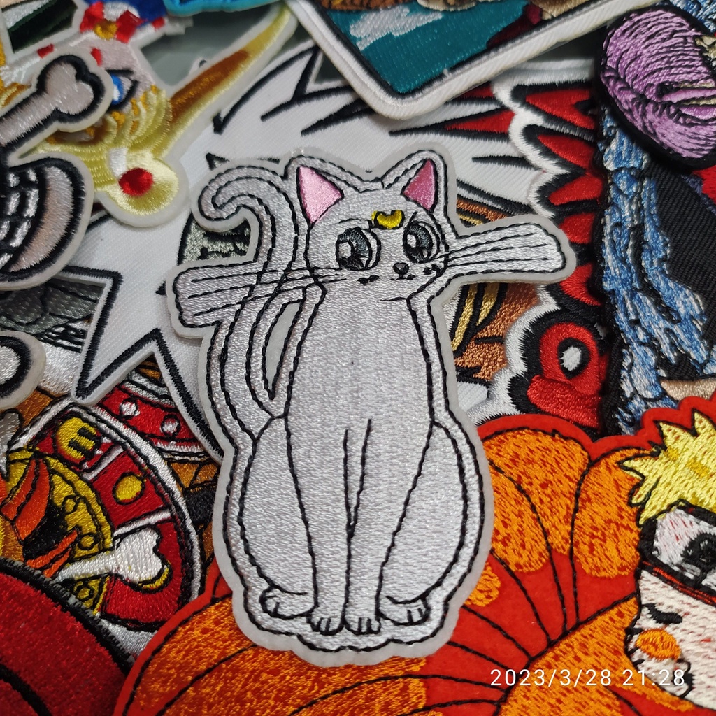 patch bordado sailor moon artemis termocolante