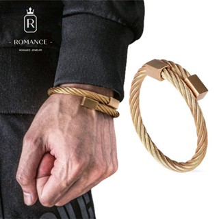 【133 ROMANCE】Pulseira popular da moda Pulseira de aço inoxidável de moda retrô Pulseira de enrolamento de aço inoxidável Acessórios masculinos e femininos Nova pulseira de joias