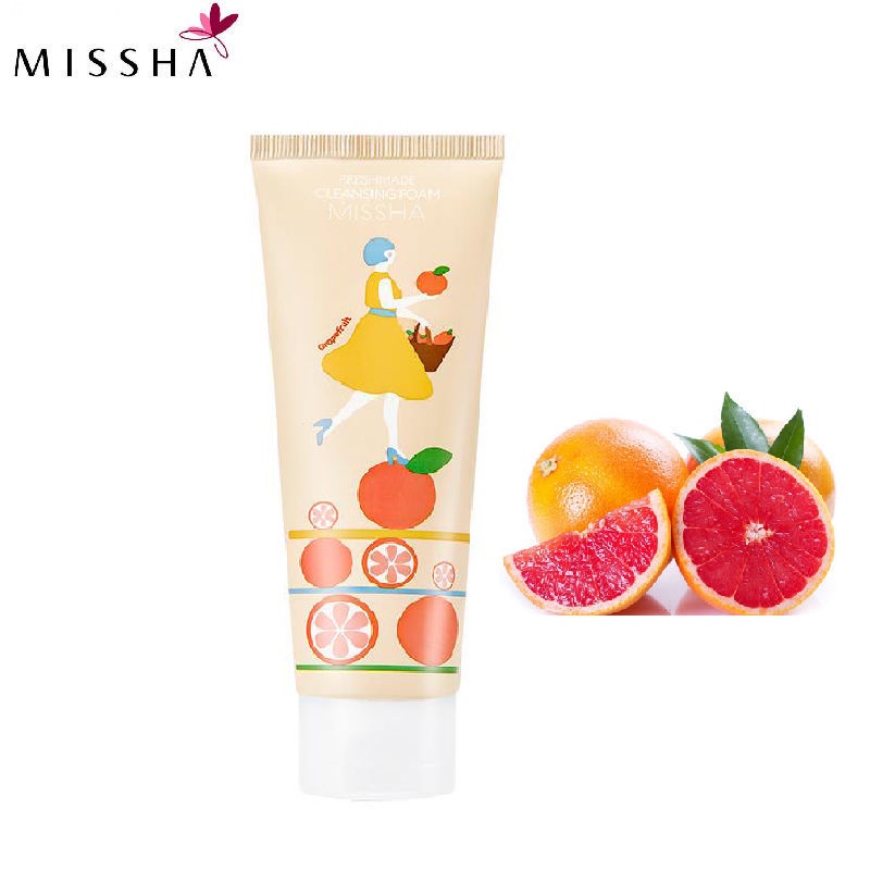 Espuma de Limpeza Limpeza Facial de Toranja Fresca Limpeza Facial Limpeza Suave Controle de Óleo de Limpeza Hidratante Não Apertado