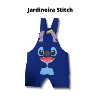 Jardineira Fantasia Stitch para bebê. Roupa tematica do stitch para bebe. 100% algodao.