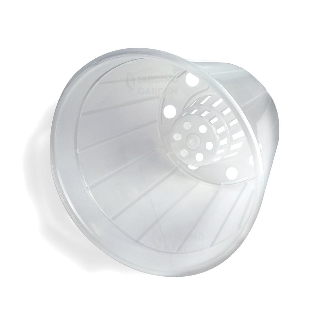 Vaso Transparente Orquídea Kit 100 Unidades Pote Cone Planta Artificial N°15 Arranjo Flores Decorativo Produtor