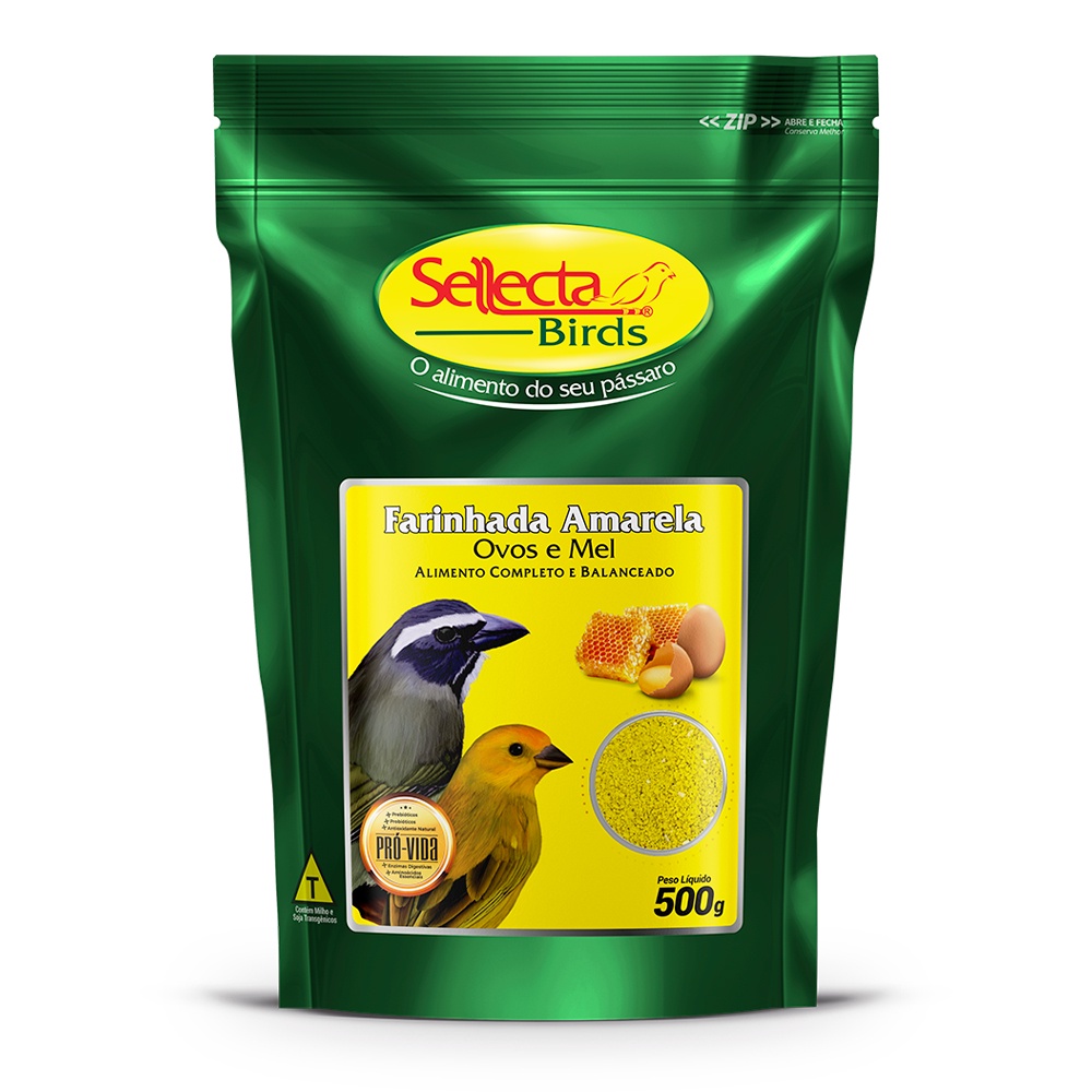 Farinhada Amarela Ovos E Mel Sellecta 500g Trinca Ferro em Oferta na Shopee