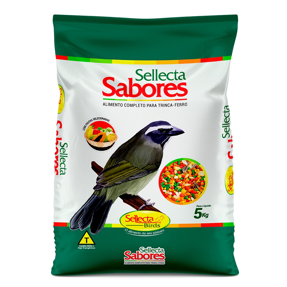 Racao Sellecta Sabores 5kg Trinca Ferro Sabia Passaro Preto em Oferta na Shopee