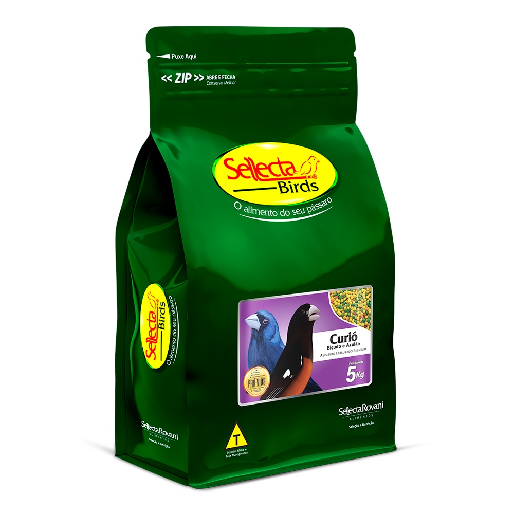 Extrusada Premium Curió Bicudo E Azulão Sellecta Rovani 5 Kg