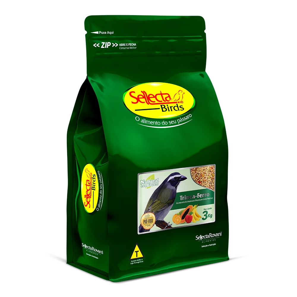 Ração Extrusada Trinca-ferro Natural Com Frutas 3kg Sellecta