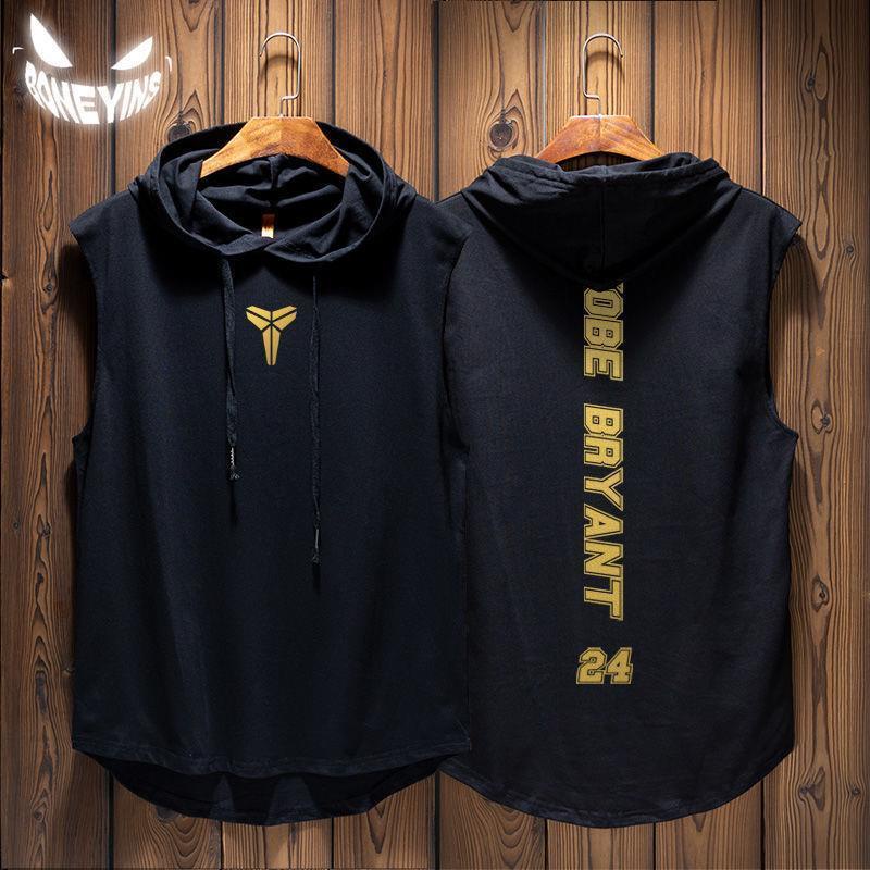 Camiseta Sem Mangas INS Casual Tank Top Summer Hooded Loose Basquetebol De Verão Roupas De Treinamento Sleeveless
