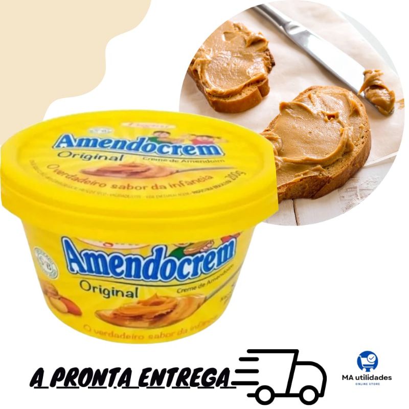 Creme Pasta de amendoim Amendocrem 200g Recheios Sobremesas