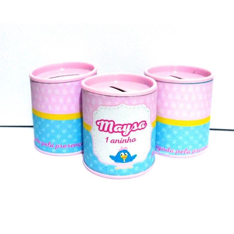 kit 10 mini cofrinhos personalizados tema galinha pintadinha candy, aniversário infantil, lembrancinha, menina