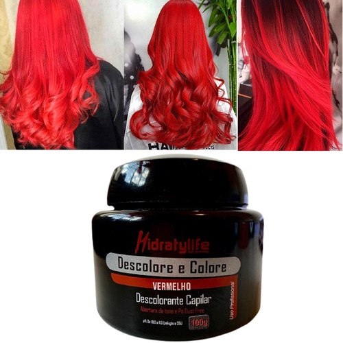 Pó Descolore E Colore Vermelho Mairibel/hidraty 100g