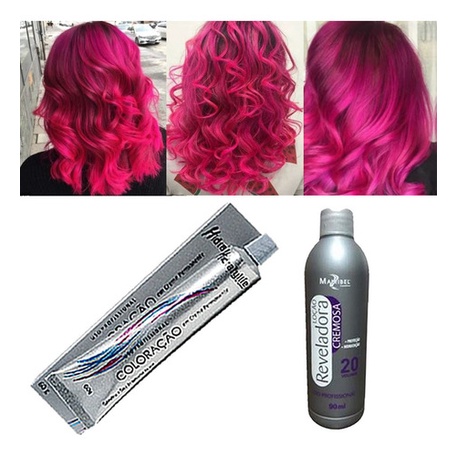 Kit Rosa Pink 01 Coloração E Ox 20 Vol. Mairibel/hidraty