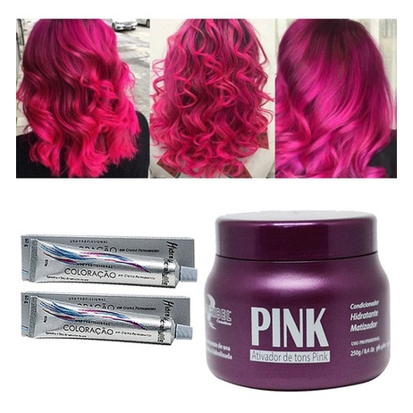 Kit Rosa Pink 02 Tinta Pink E 01 Mascara 250g Mairibel
