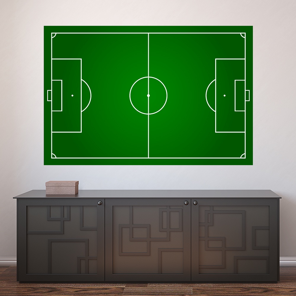 Painel Adesivo Decorativo de Parede Campo de Futebol Quarto Criança Infantil Jovem Menino Menina Sala Quarto - 1363pn