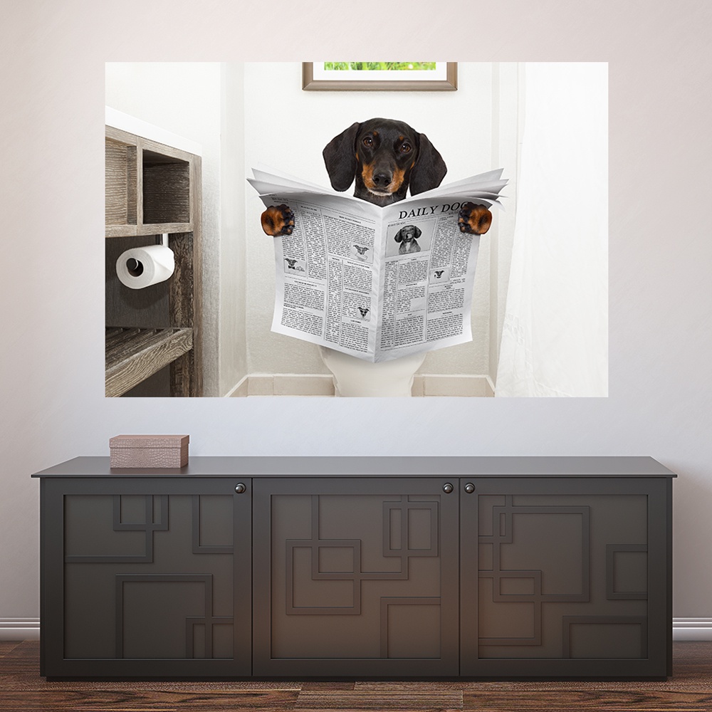 Painel Adesivo Decorativo de Parede Cachorro Pet Shop Veterinário Animais Casa Sala Quarto - 830pn