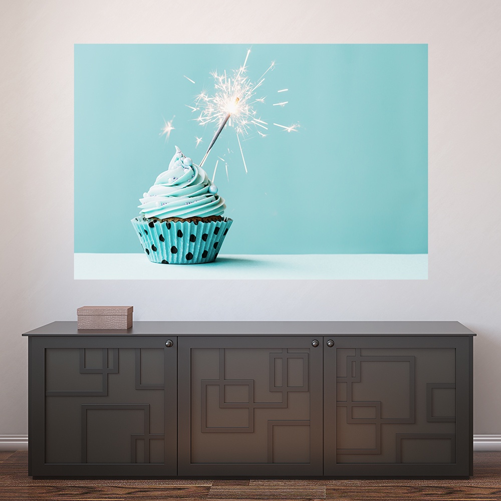 Painel Adesivo Decorativo de Parede Cupcakes Confeitaria Doceria Cozinha Casa - 697pn