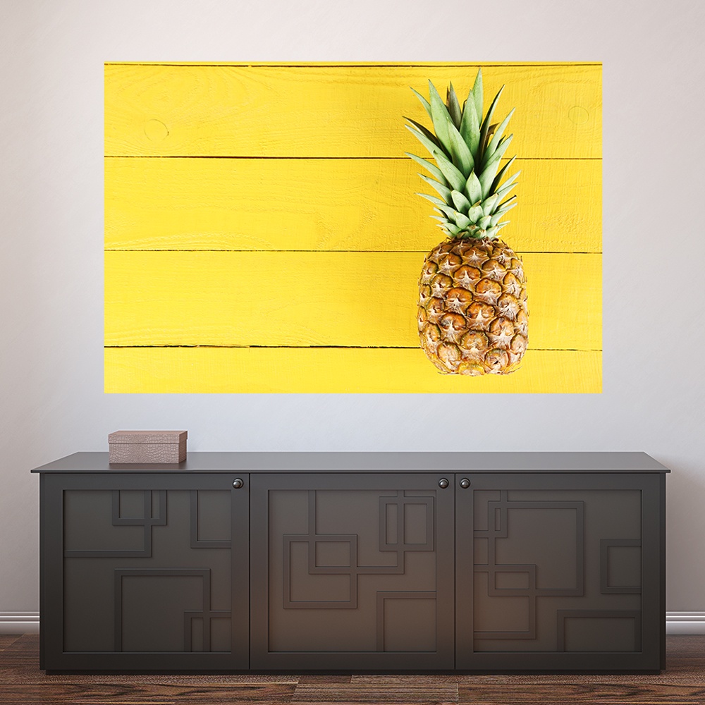 Painel Adesivo Decorativo de Parede Abacaxi Frutas Cozinha Casa Sala Quarto - 768pn