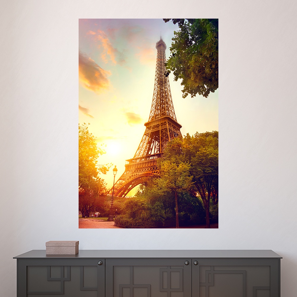 Painel Adesivo Decorativo de Parede Torre Eiffel Paris Mundo Casa Sala Quarto - 1470pn