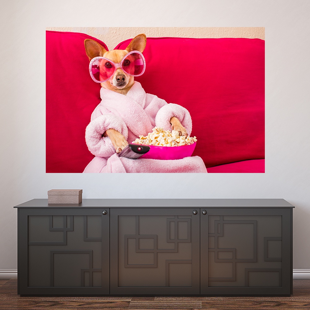 Painel Adesivo Decorativo de Parede Cachorro Pet Shop Veterinário Animais Casa Sala Quarto - 774pn