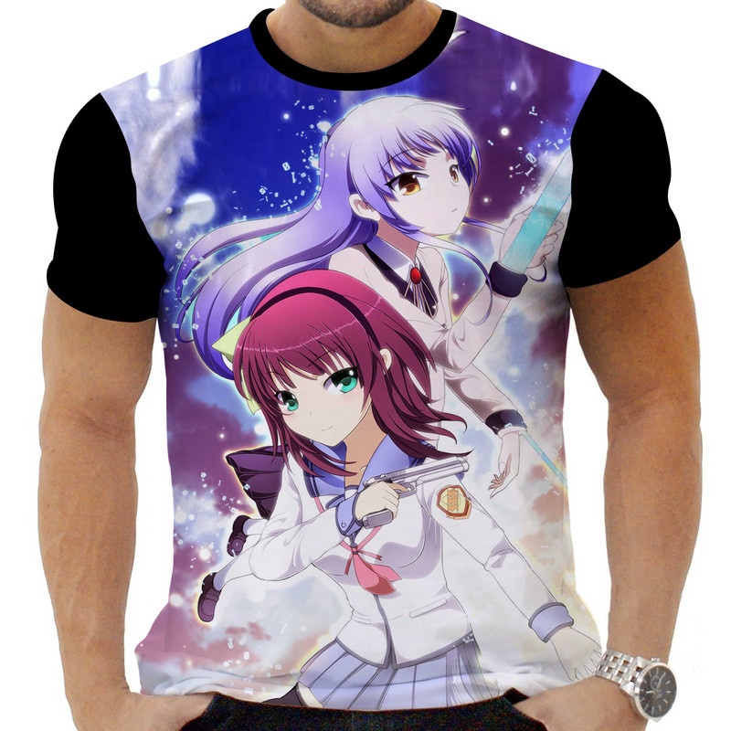 Camiseta Camisa Personalizada Anime Angel Beats Hd 01_x000D_