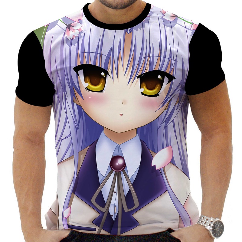 Camiseta Camisa Personalizada Anime Angel Beats Hd 07