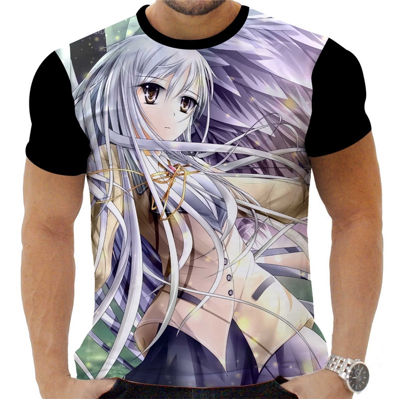 Camiseta Camisa Personalizada Anime Angel Beats Hd 02_x000D_