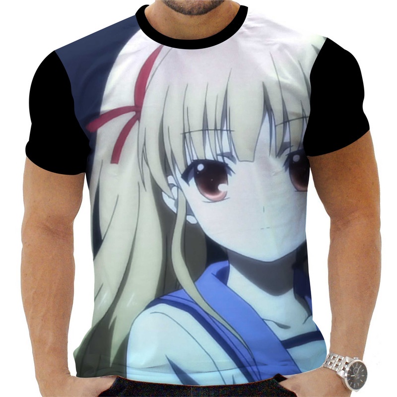 Camiseta Camisa Personalizada Anime Angel Beats Hd 03_x000D_