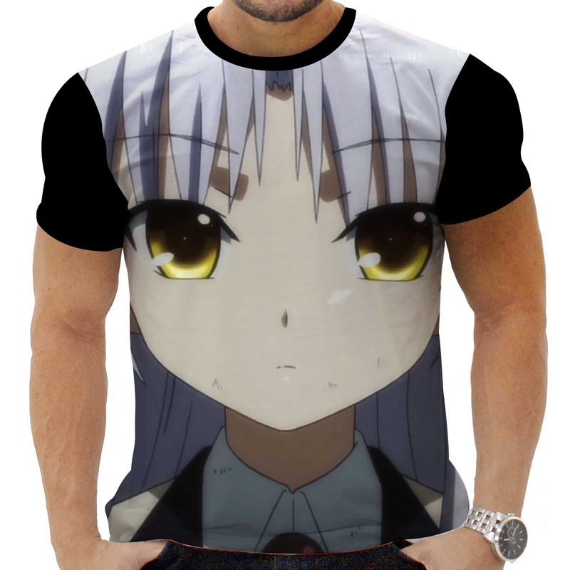 Camiseta Camisa Personalizada Anime Angel Beats Hd 06_x000D_