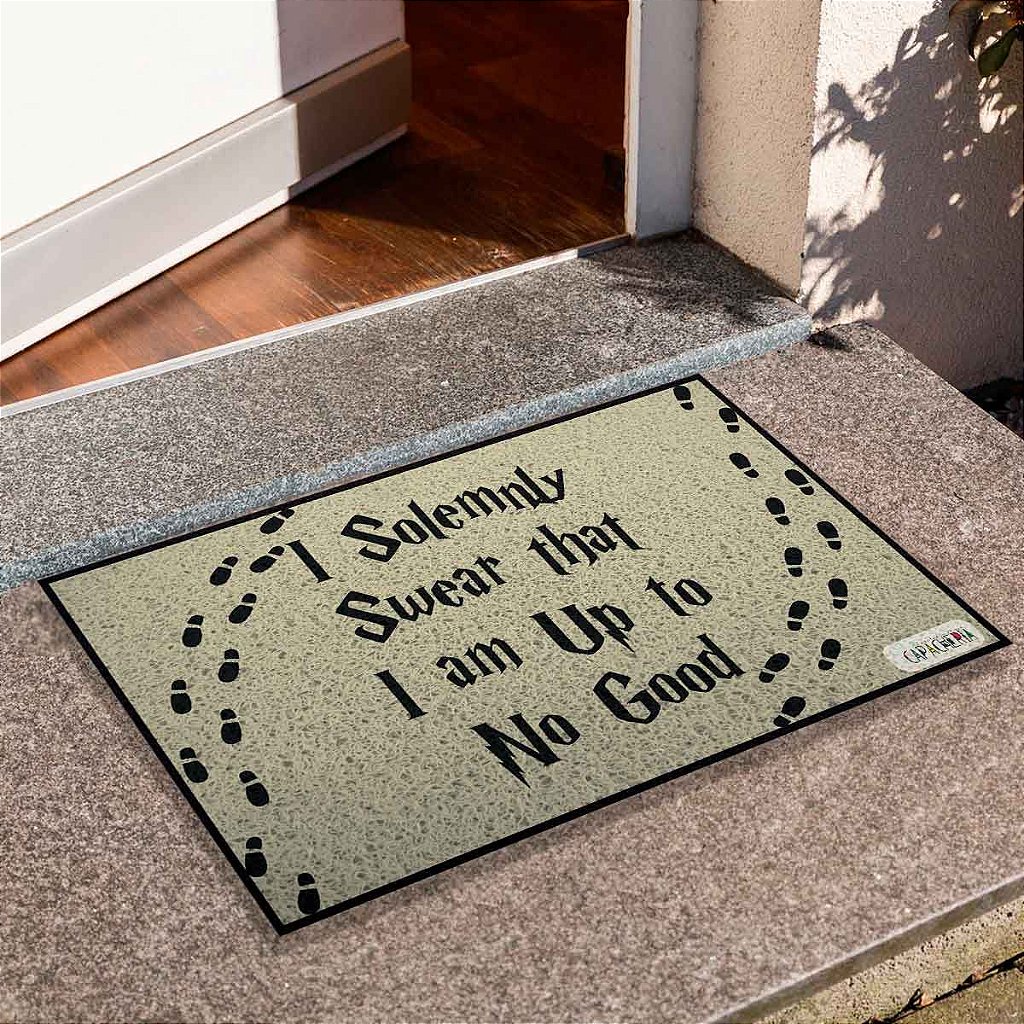 Tapete de Porta Divertido Capacho Harry Potter - I Solemnly Swear