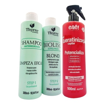 Kit Bioliso 300ml Progressiva Bio  + Nanotecnologia Vermelho