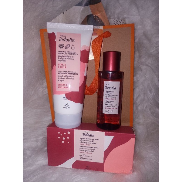 Natura todo dia avelã e cereja kit presente