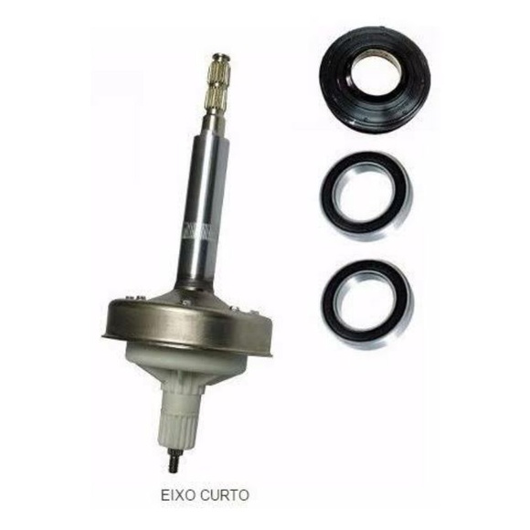 Kit Mecanismo Cambio Lavadora Brastemp curto + Rolamentos + Retentor