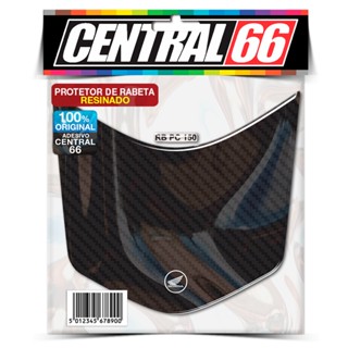 Protetor De Rabeta Adesivo Honda PCX Resinado Carbono Emborrachado Alto Relevo Automotivo
