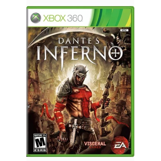 Dante's Inferno Jogos de Xbox 360 desbloqueado com capinha e encarte