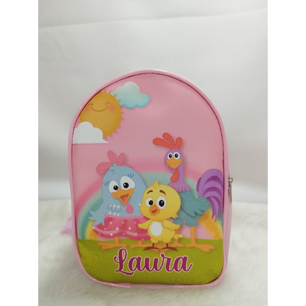 15 Mochilinha personalizada lembrancinha de aniversario, galinha pintadinha