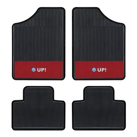 Tapete Personalizado Automotivo Vw Up! Base Vermelho 4 Peças em Oferta na Shopee